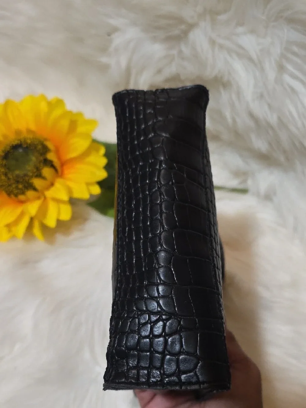 Faux croc stamped  cosmetic mini bag - Picture 8 of 8